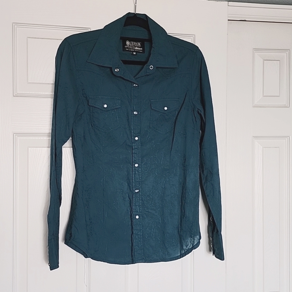 Button down shirt with snap buttons